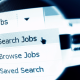 Search bar that reads "Jobs,Search Jobs, Browse Jobs, Saved Search" on a computer screen